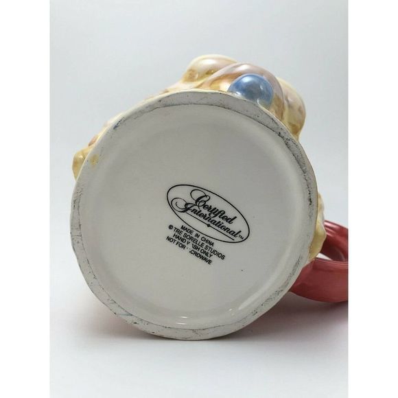 3D Golden Dog Head Ceramic Coffee Tea Mug Cup Tre Sorelle Studios Certified Intl - Picture 6 of 6